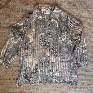 Gold Sheer Paisley button down